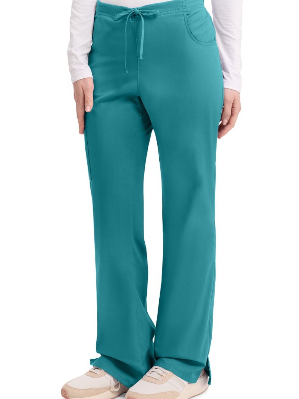 Dickies Mid Rise Drawstring Cargo Pant in Teal Blue